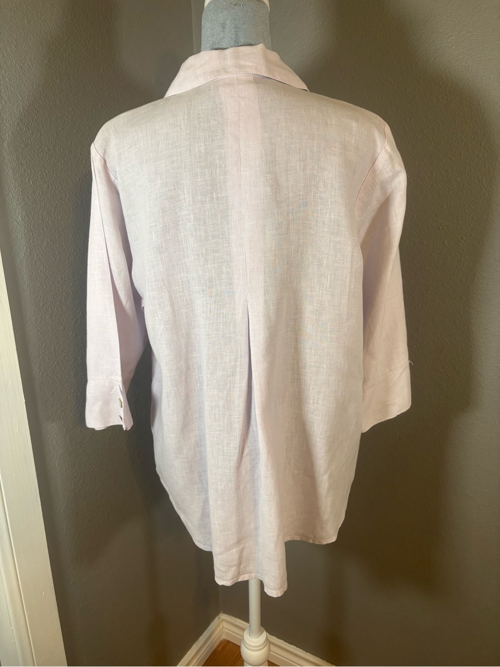Habitat Clothes to Live on Light Pink Linen Button Front Shirt Size L - Picture 4 of 13